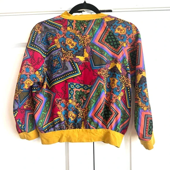 Billy by Flying Tomato Small Colorful Abstract Fully Zip Light weight Jacket - Picture 4 of 5